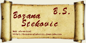 Božana Steković vizit kartica
